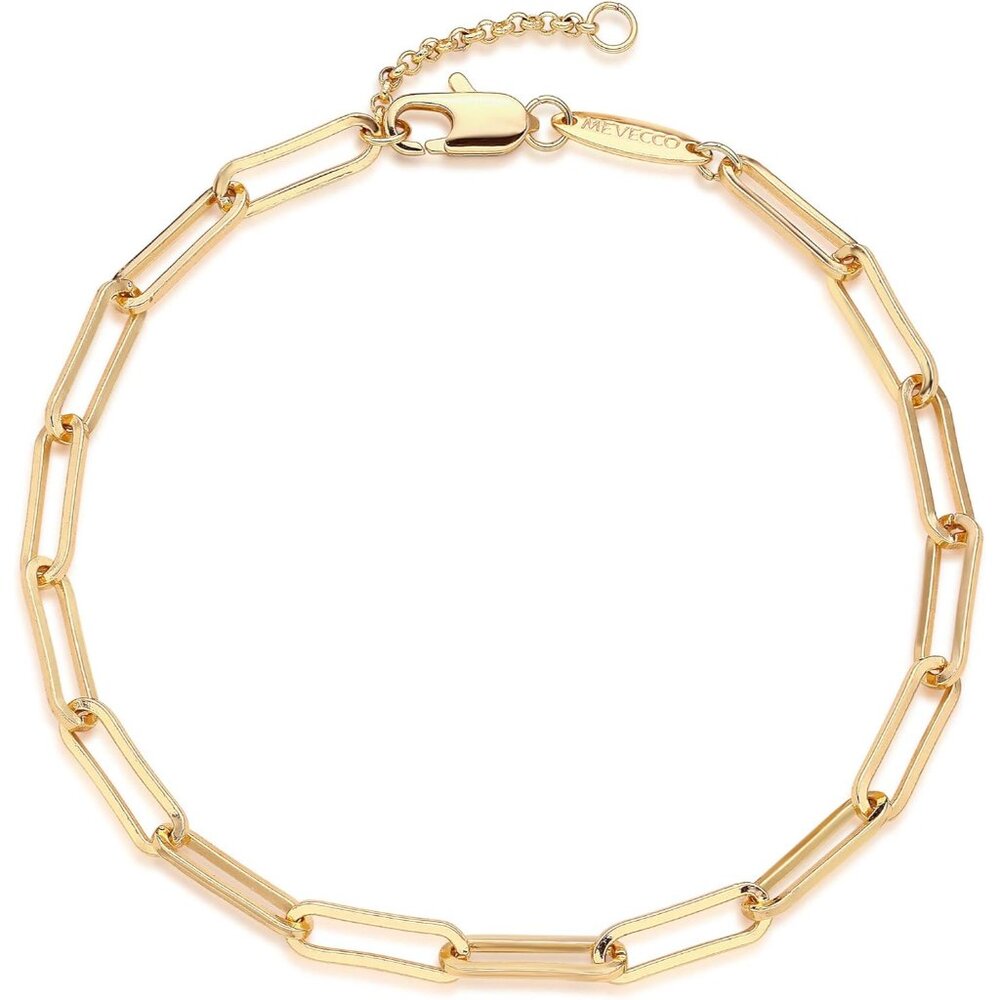 acelet for Women 14K Gold Plated Dainty Chain Simple Jewelry Cute Handmade Minim
